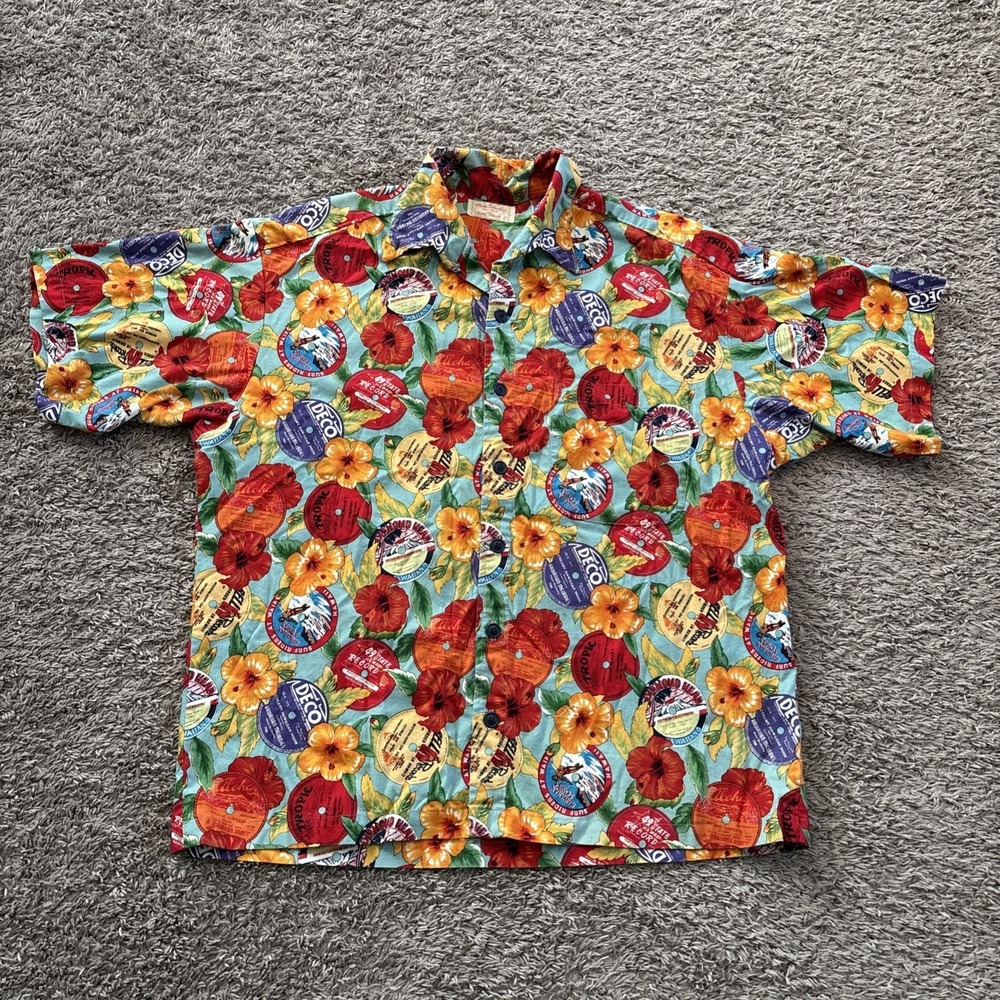 Vintage Boni Dickson Men's XXL Hawaiian Surf Handmade Shirt Button Up Surf‎